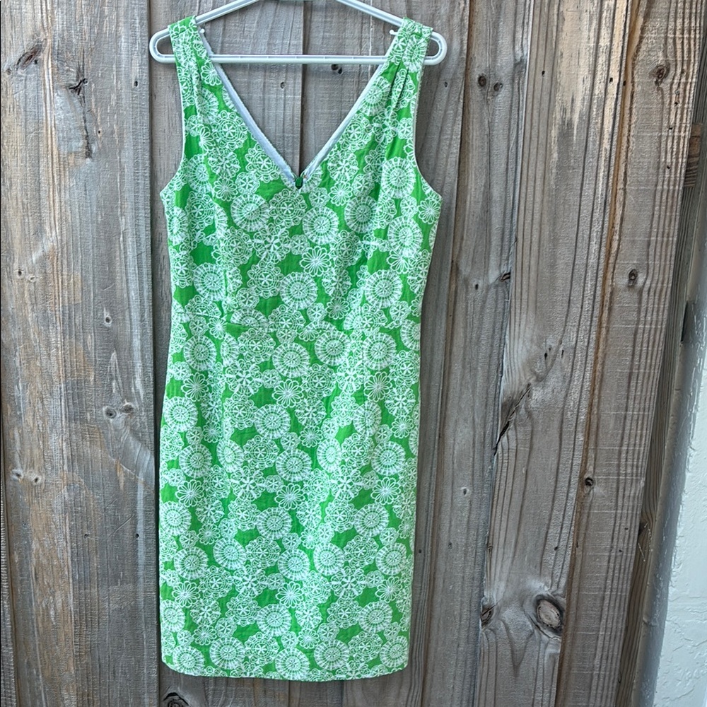 Lilly Pulitzer Vibrant Green Floral Dress